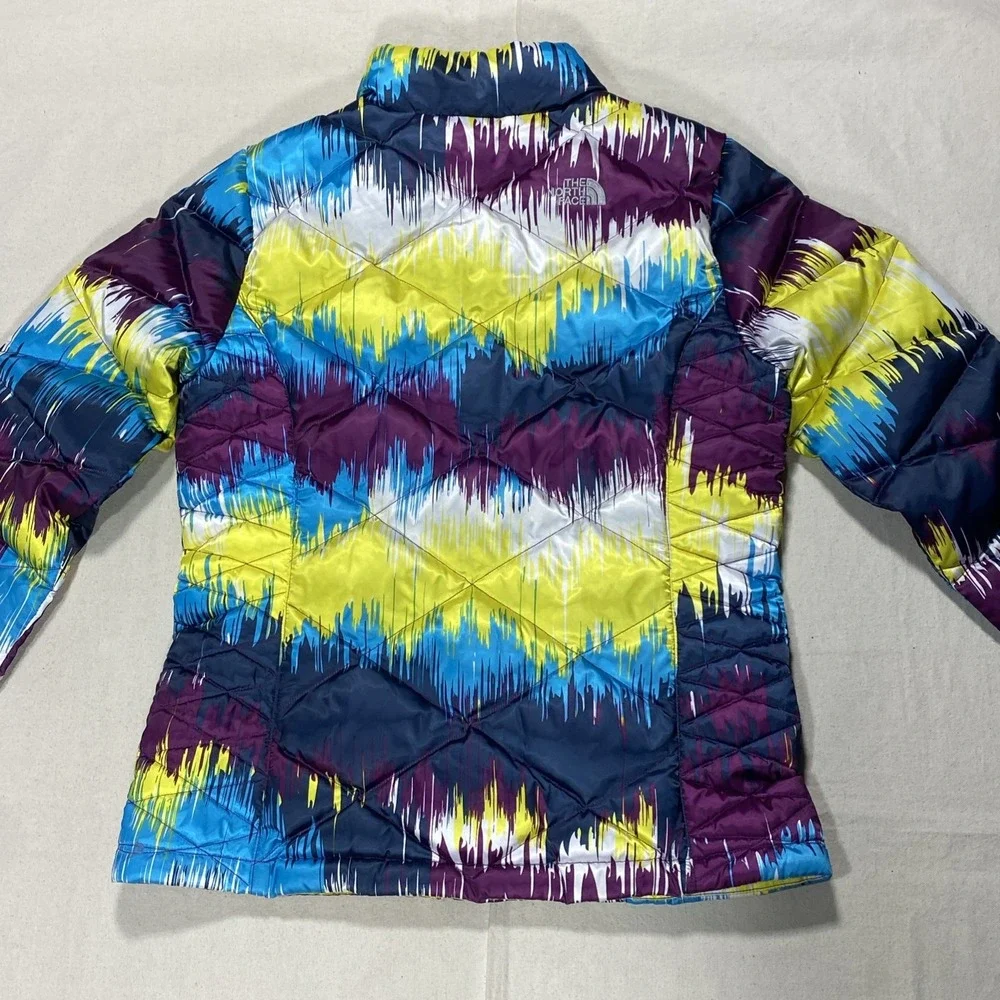 Girls Youth NWOT Sz XL 18 The North Face 550 Down Fill Jacket MultiColor Puffer